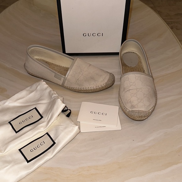 Gucci Shoes - CLOSING CLOSET-FINAL PRICE! Authentic Gucci GG Canvas & Leather Espadrilles